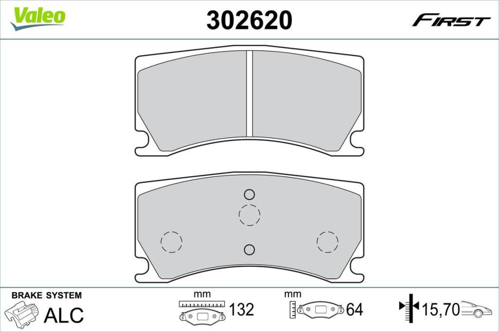 Jogo de 4 pastilhas de travão VALEO ref. 302620
